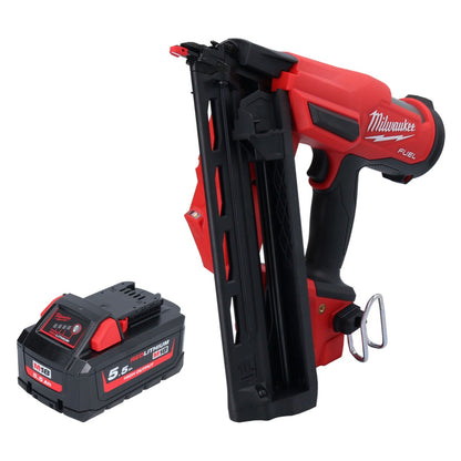 Cloueur à batterie Milwaukee M18 FN16GA-551 18 V 32 - 64 mm sans balais + 1x batterie 5,5 Ah - sans chargeur