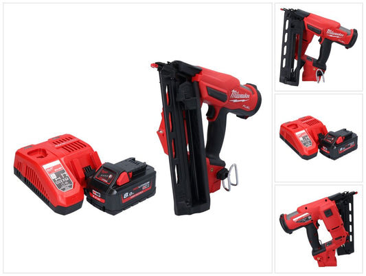 Cloueur à batterie Milwaukee M18 FN16GA-801 18 V 32 - 64 mm sans balais + 1x batterie 8,0 Ah + chargeur