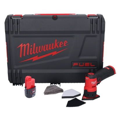 Meuleuse à pointes sur batterie Milwaukee M12 FDSS-201X 12 V 88,8 x 63,5 mm sans balais + 1x batterie 2,0 Ah + boîtier HD - sans chargeur