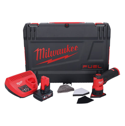 Meuleuse à pointes sur batterie Milwaukee M12 FDSS-401X 12 V 88,8 x 63,5 mm sans balais + 1x batterie 4,0 Ah + chargeur + boîtier HD