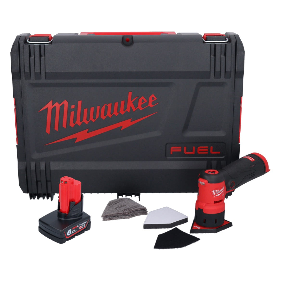 Meuleuse à pointes sur batterie Milwaukee M12 FDSS-601X 12 V 88,8 x 63,5 mm sans balais + 1x batterie 6,0 Ah + boîtier HD - sans chargeur