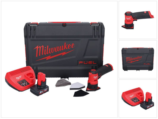 Meuleuse à pointes sur batterie Milwaukee M12 FDSS-601X 12 V 88,8 x 63,5 mm sans balais + 1x batterie 6,0 Ah + chargeur + boîtier HD