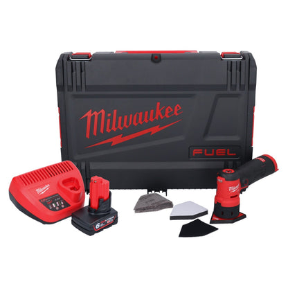 Milwaukee M12 FDSS-601X Akku Punktschleifer 12 V 88,8 x 63,5 mm Brushless + 1x Akku 6,0 Ah + Ladegerät + HD-Box