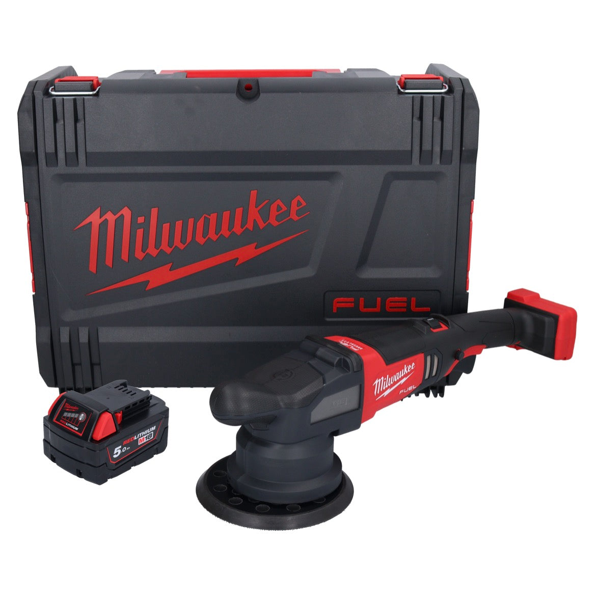 Milwaukee M18 FROP21-501X Akku Exzenter Polierer 18 V 150 mm Brushless + 1x Akku 5,0 Ah + HD-Box - ohne Ladegerät