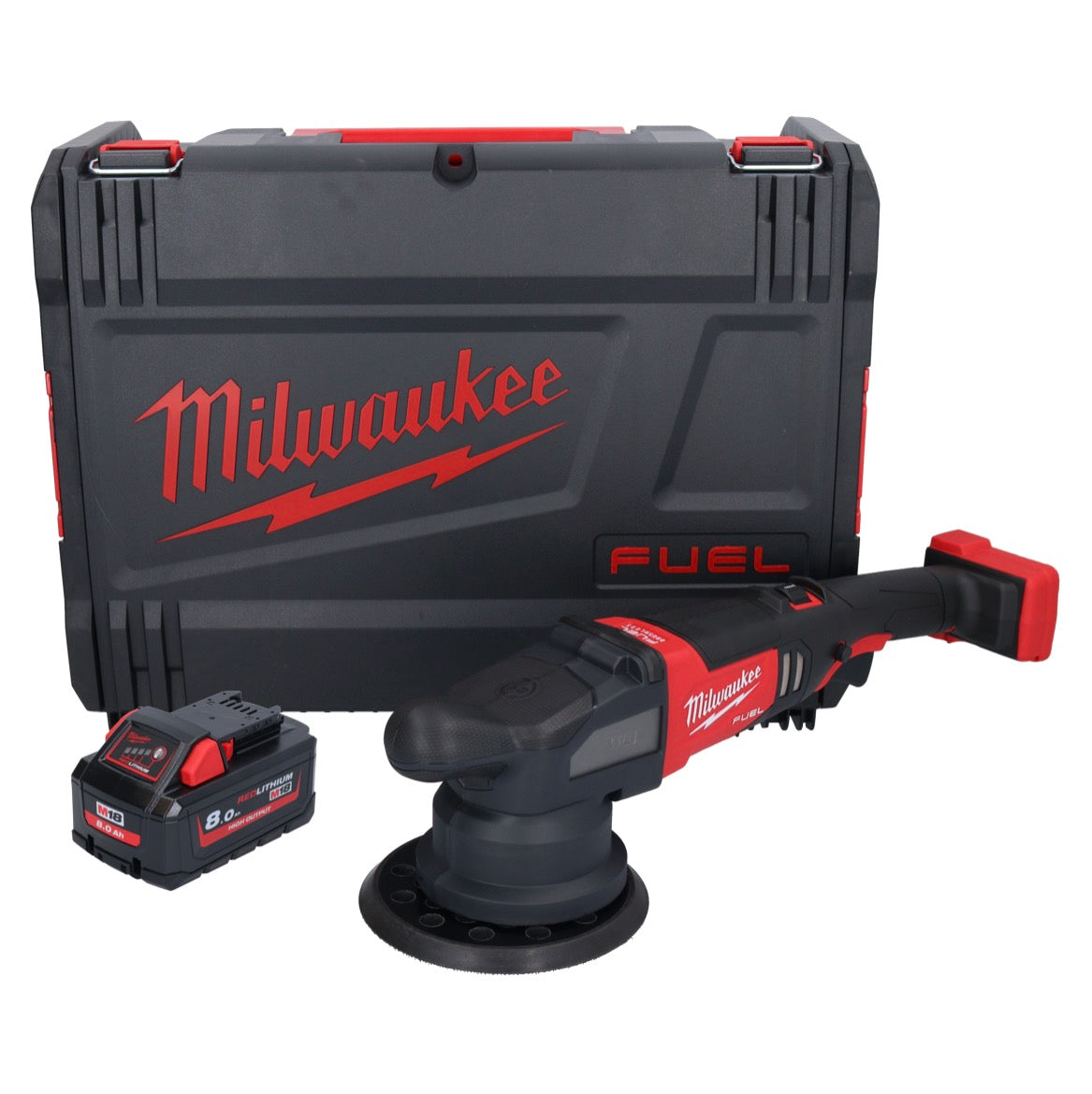 Milwaukee M18 FROP21-801X Akku Exzenter Polierer 18 V 150 mm Brushless + 1x Akku 8,0 Ah + HD-Box - ohne Ladegerät