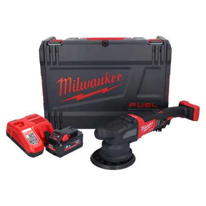 Polisseuse excentrique sur batterie Milwaukee M18 FROP21-801X 18 V 150 mm brushless + 1x batterie 8,0 Ah + chargeur + boîtier HD