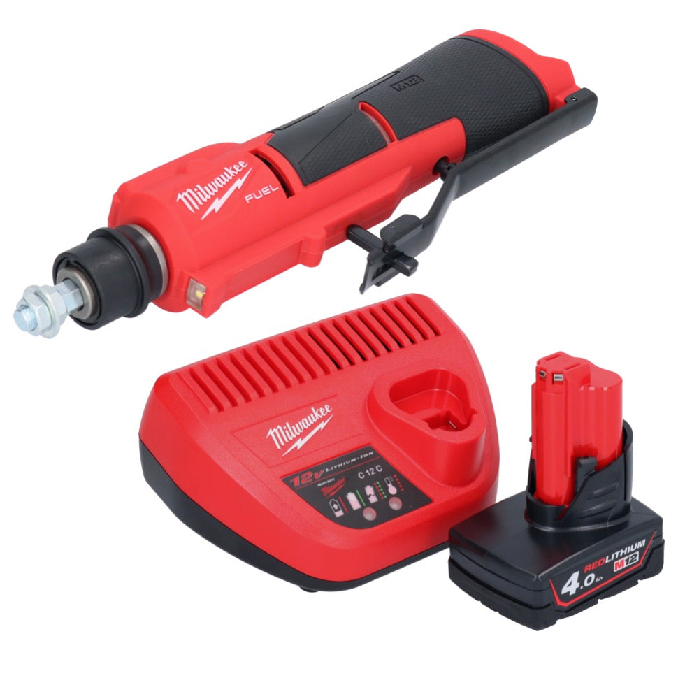 Milwaukee M12 FTB-401 Akku Reifenaufrauer 12 V 7/16" Hex Brushless + 1x Akku 4,0 Ah + Ladegerät