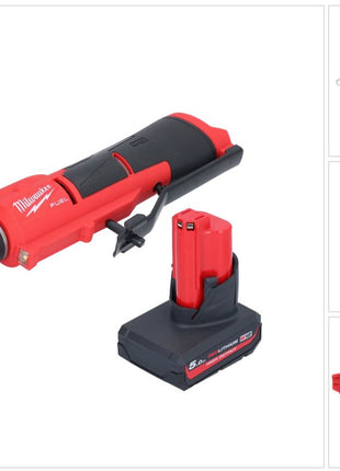 Dégrossisseur de pneu à batterie Milwaukee M12 FTB-501 12 V 7/16" Hex Brushless + 1x batterie 5,0 Ah - sans chargeur