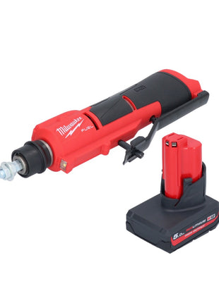 Dégrossisseur de pneu à batterie Milwaukee M12 FTB-501 12 V 7/16" Hex Brushless + 1x batterie 5,0 Ah - sans chargeur