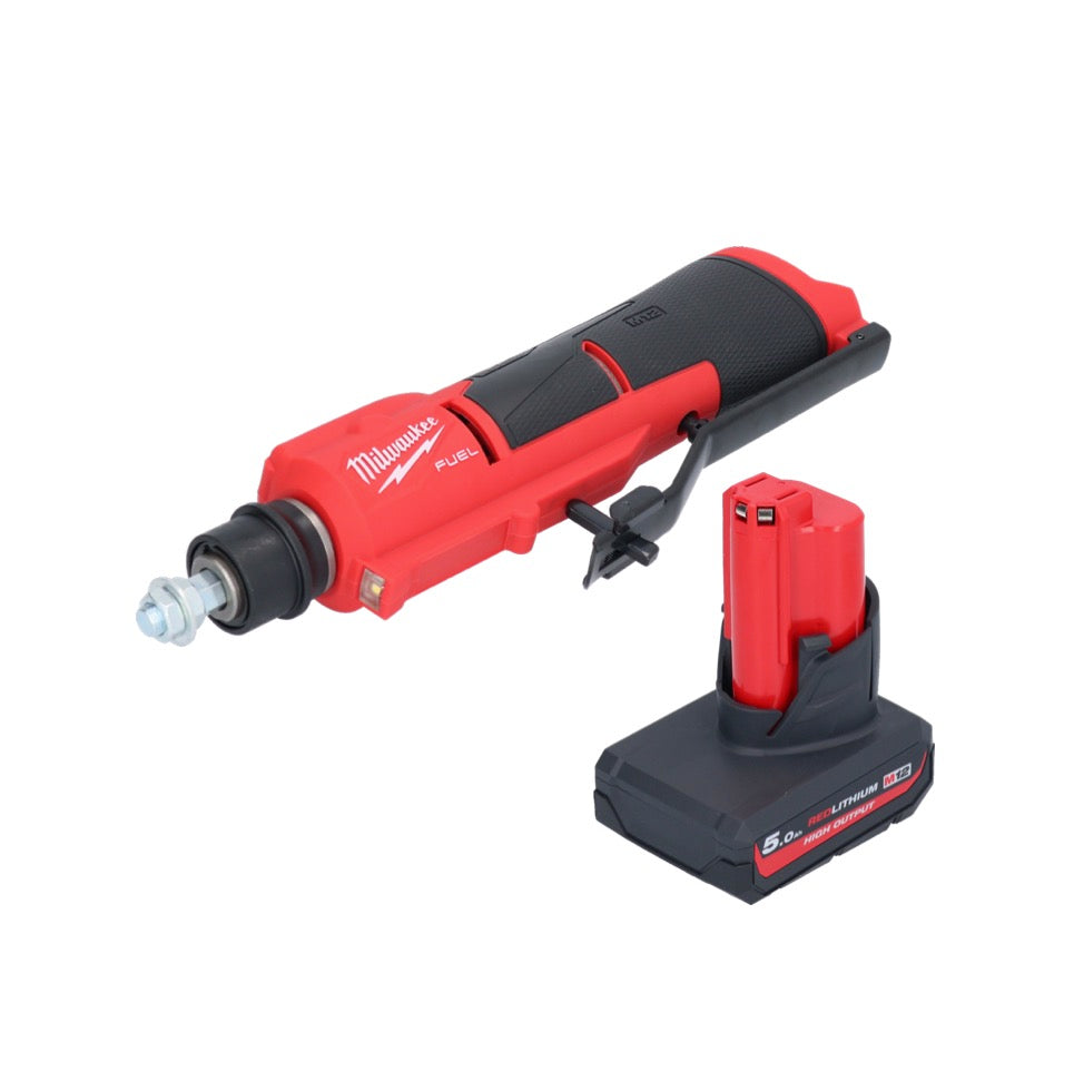 Dégrossisseur de pneu à batterie Milwaukee M12 FTB-501 12 V 7/16" Hex Brushless + 1x batterie 5,0 Ah - sans chargeur