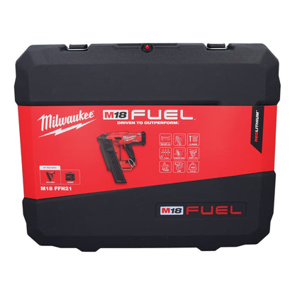 Cloueur à batterie Milwaukee M18 FFN21-401C 18 V 50 - 90 mm sans balais + 1x batterie 4,0 Ah + chargeur + coffret