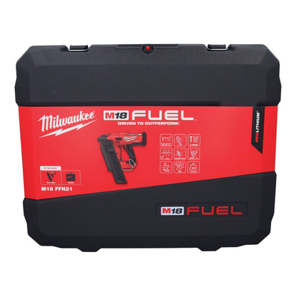 Cloueur à batterie Milwaukee M18 FFN21-551C 18 V 50 - 90 mm sans balais + 1x batterie 5,5 Ah + chargeur + coffret