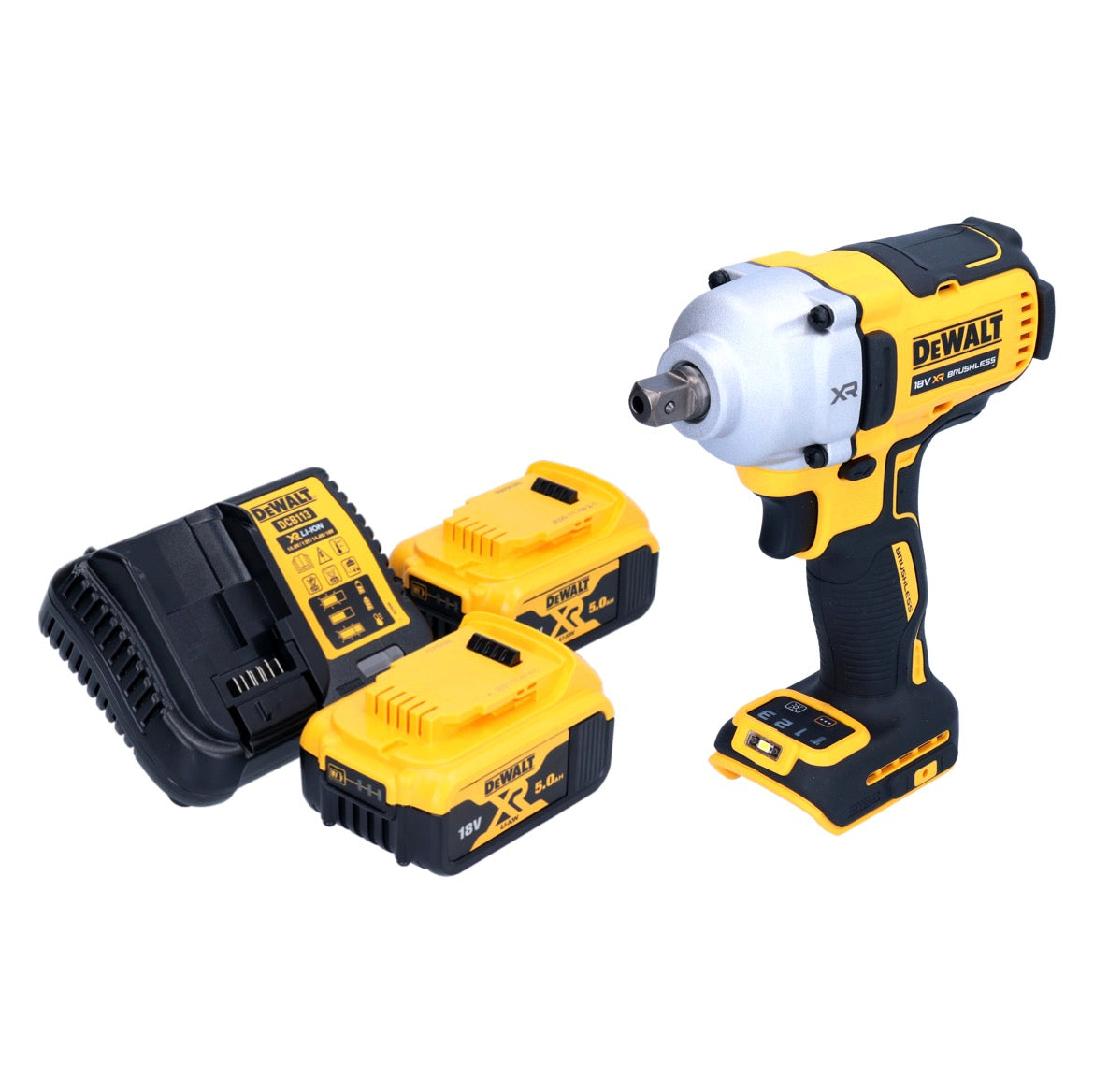 DeWalt DCF 892 P2 Akku Schlagschrauber 18 V 812 Nm 1/2" Brushless + 2x Akku 5,0 Ah + Ladegerät