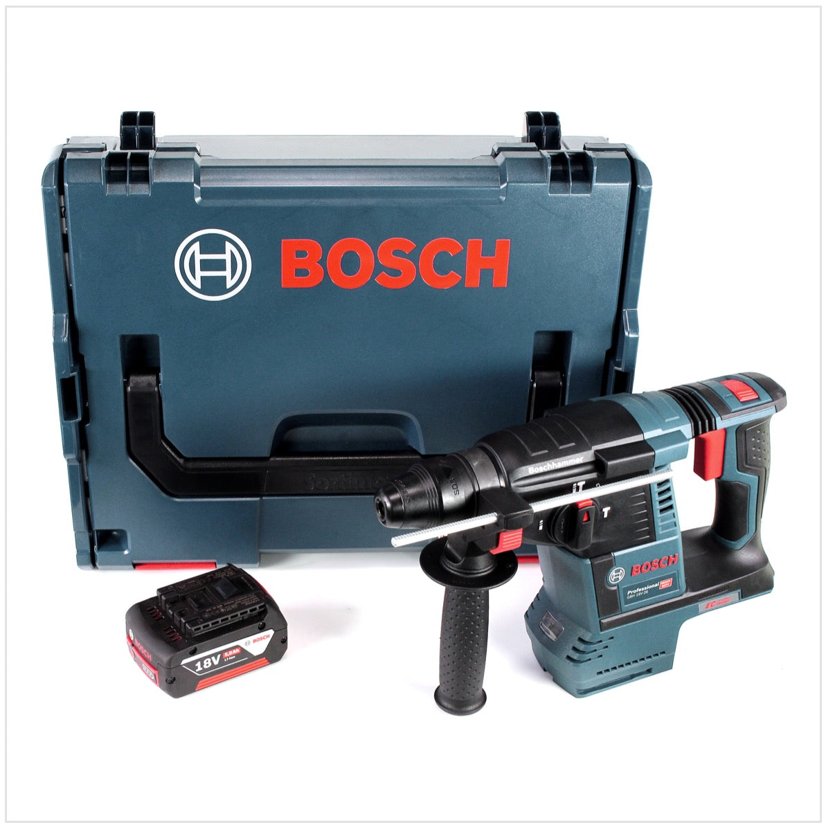 Bosch GBH 18V-26 Akku Bohrhammer 18V 2,6J brushless SDS-Plus + 1x Akku 6Ah + L-Boxx - ohne Ladegerät - Toolbrothers