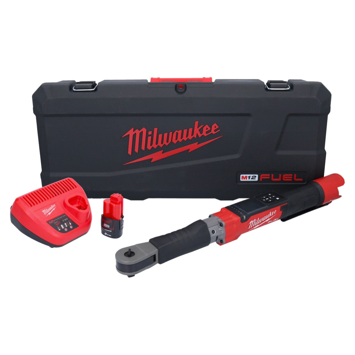 Milwaukee M12 ONEFTR12-201C Digitaler Akku Drehmomentschlüssel 12 V 1/2" 203,4 Nm ( 4933464970 ) Brushless + 1x Akku 2.0 Ah + Ladegerät + Koffer