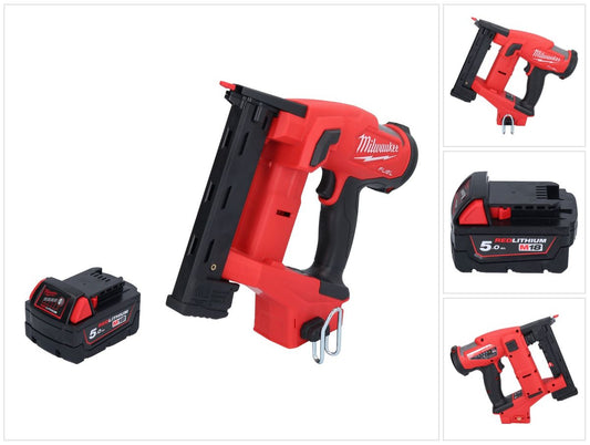 Agrafeuse sur batterie Milwaukee M18 FNCS18GS-501X 18 V 9,5 - 38 mm sans balais + 1x batterie 5,0 Ah + boîtier HD - sans chargeur