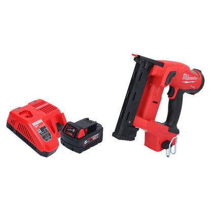 Agrafeuse sur batterie Milwaukee M18 FNCS18GS-501X 18 V 9,5 - 38 mm sans balais + 1x batterie 5,0 Ah + chargeur + boîtier HD