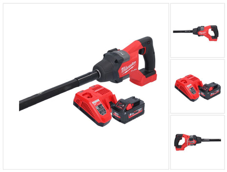 Compacteur à béton à batterie Milwaukee M18 FCVN12-551 18 V 1,2 m sans balais (4933479597) + 1x batterie 5,5 Ah + chargeur