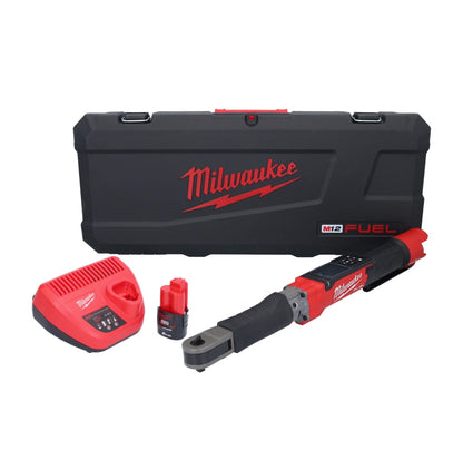 Clé dynamométrique numérique à batterie Milwaukee M12 ONEFTR38-201C 12 V 135,6 Nm 3/8″ ( 4933464967 ) brushless + 1x batterie 2,0 Ah + chargeur + coffret