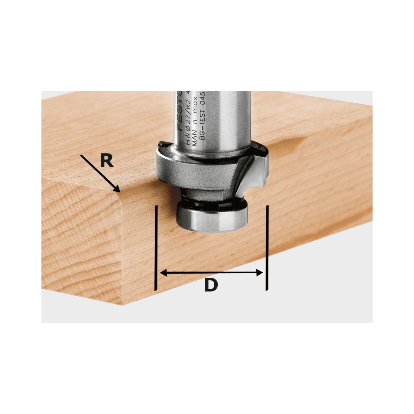 Fraise à arrondir Festool HW R4-OFK 500 27,0 x 4,0 mm (490094) pour fraiseuse de chant OFK 500