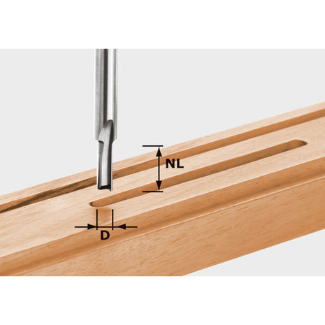 Fraise à rainurer Festool HW S8 D6/14 6 x 14 x 55 x 8 mm (490955) pour défonceuse OF 900, OF 1000, OF 1010, OF 1010 R, OF 1400, OF 2000, OF 2200