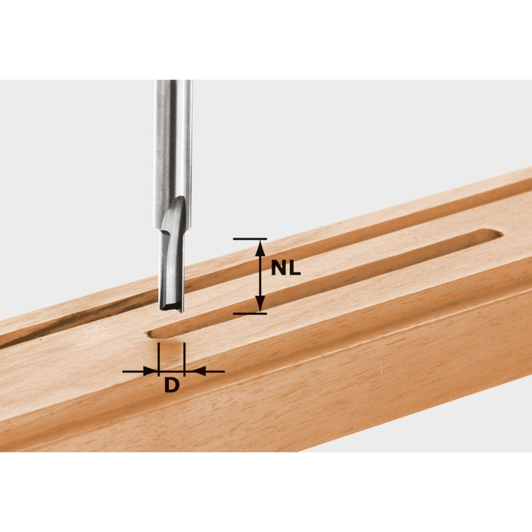 Fraise à rainurer Festool HW S8 D10/20 10 x 20 x 60 x 8 mm (490959) pour défonceuse OF 900, OF 1000, OF 1010, OF 1010 R, OF 1400, OF 2000, OF 2200