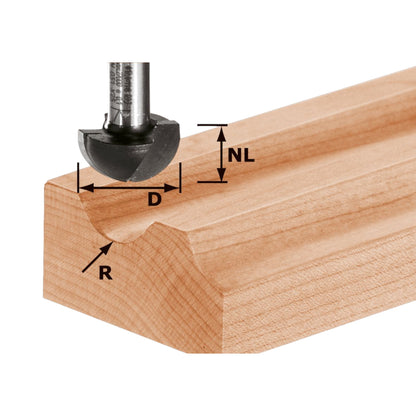 Fraise à rainurer Festool HW S8 R6.35 12,70 x 10 x 40 x 8 mm (490984) pour défonceuse OF 900, OF 1000, OF 1010, OF 1010 R, OF 1400, OF 2000, OF 2200