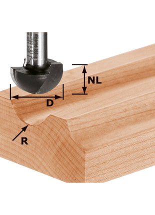 Festool HW S8 R6.35 fresa ranuradora 12,70 x 10 x 40 x 8 mm (490984) para fresadora OF 900, OF 1000, OF 1010, OF 1010 R, OF 1400, OF 2000, OF 2200