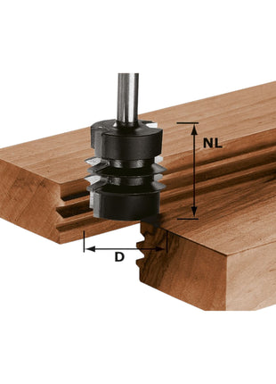 Festool HW S8 D34/NL32 cortador de pegamento 34 x 32 x 62 x 8 mm (491034) para fresadora OF 900, OF 1000, OF 1010, OF 1010 R, OF 1400, OF 2000, OF 2200