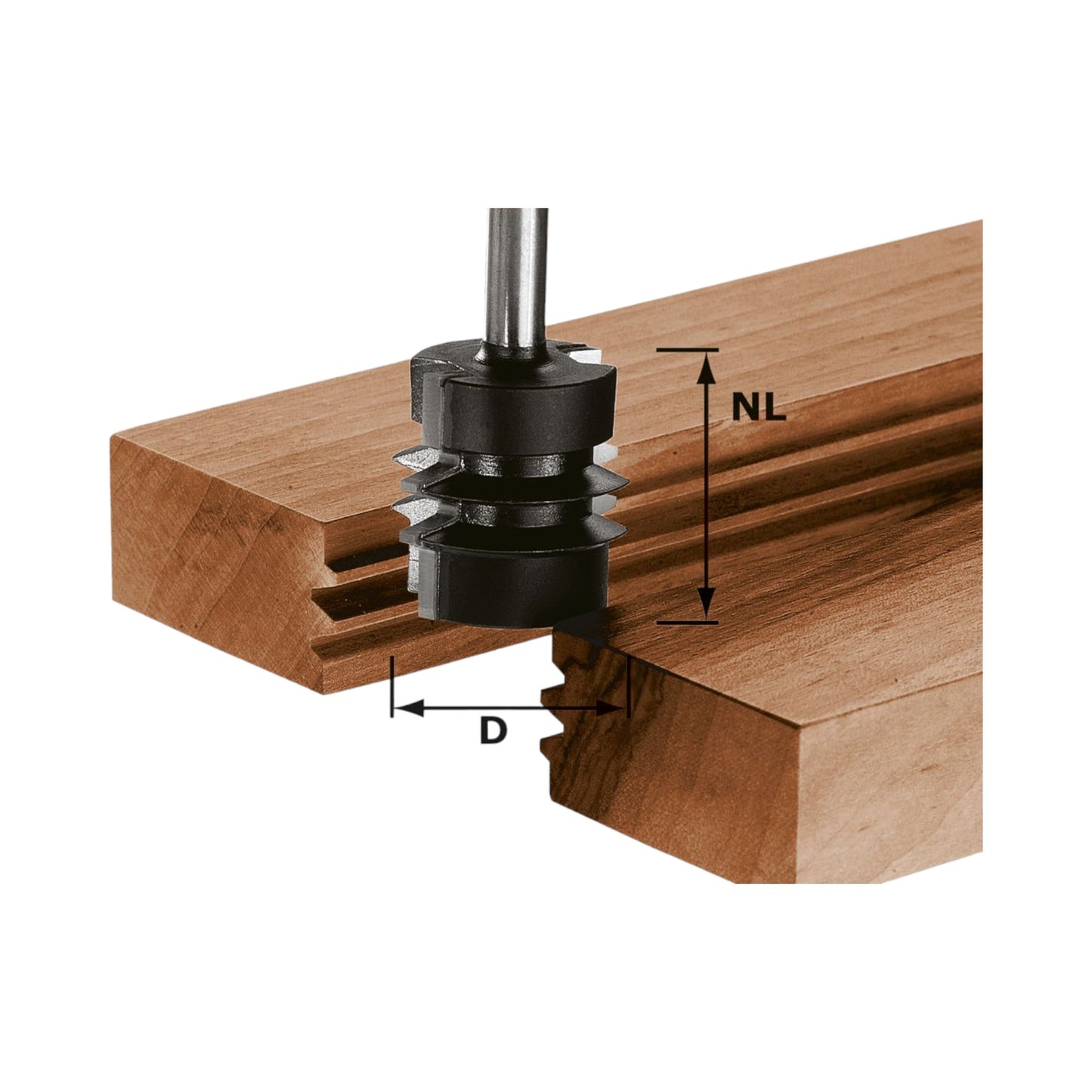 Coupe-colle Festool HW S8 D34/NL32 34 x 32 x 62 x 8 mm (491034) pour défonceuse OF 900, OF 1000, OF 1010, OF 1010 R, OF 1400, OF 2000, OF 2200