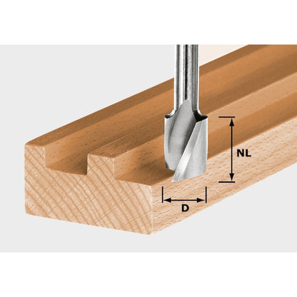 Fraise à rainurer en spirale Festool HS Spi S8 D14/20 14 x 20 x 52 x 8 mm (490948) pour défonceuse OF 900, OF 1000, OF 1010, OF 1010 R, OF 1400, OF 2000, OF 2200