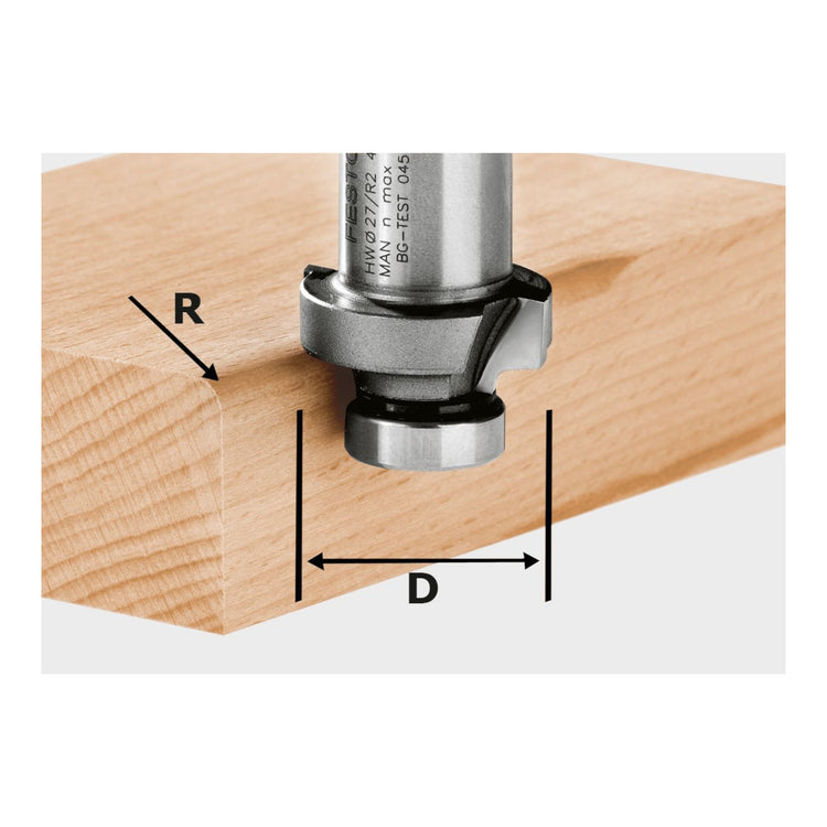 Festool HW R6-OFK 500 fraise à arrondir 27 x 6 mm (490096) pour OFK 500 pour arrondir le bois massif et les bordures