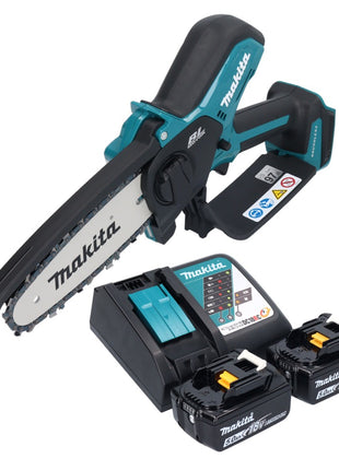 Tronçonneuse à batterie Makita DUC 150 RT201 18 V 15 cm sans balai + 2x batteries 5,0 Ah + chargeur