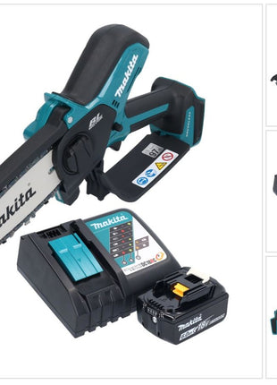 Tronçonneuse à batterie Makita DUC 150 RG01 18 V 15 cm sans balai + 1x batterie 6,0 Ah + chargeur