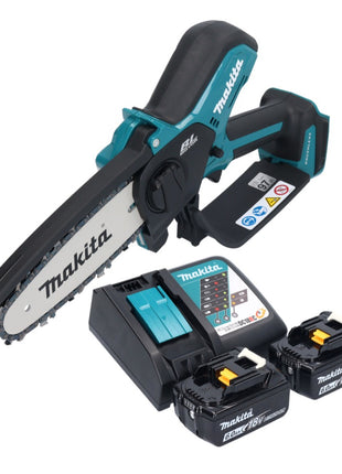 Tronçonneuse à batterie Makita DUC 150 RG201 18 V 15 cm sans balais + 2x batteries 6,0 Ah + chargeur