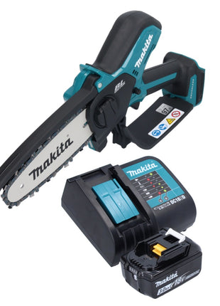 Tronçonneuse à batterie Makita DUC 150 SF01 18 V 15 cm sans balai + 1x batterie 3,0 Ah + chargeur