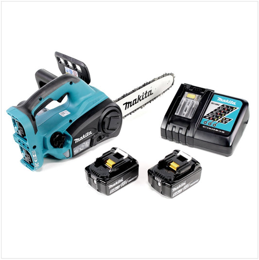 Makita DUC 252 RT Akku Kettensäge 36V ( 2x18V ) 25 cm + 2x 5,0 Ah Akku + Ladegerät - Toolbrothers