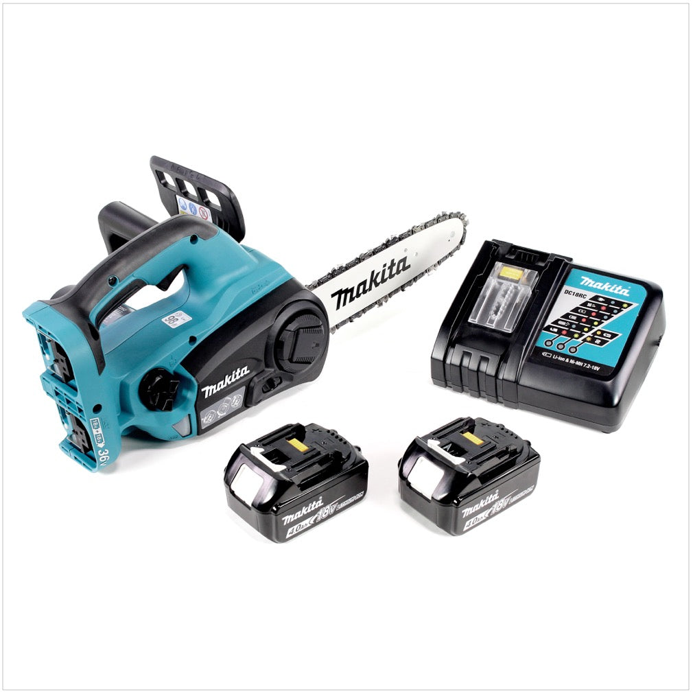 Makita DUC 252 RM Akku Kettensäge 36V ( 2x18V ) 25 cm + 2x 4,0 Ah Akku + Ladegerät - Toolbrothers