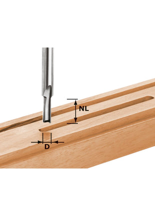 Festool HW S8 D3/6 fresa ranuradora 3 x 6 x 45 x 8 mm (490952) para fresadora OF 900, OF 1000, OF 1010, OF 1010 R, OF 1400, OF 2000, OF 2200