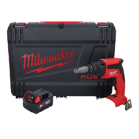 Visseuse à cloisons sèches sans fil Milwaukee M18 FSG-501X 18 V 13 Nm sans balais + 1x batterie 5,0 Ah + boîtier HD - sans chargeur