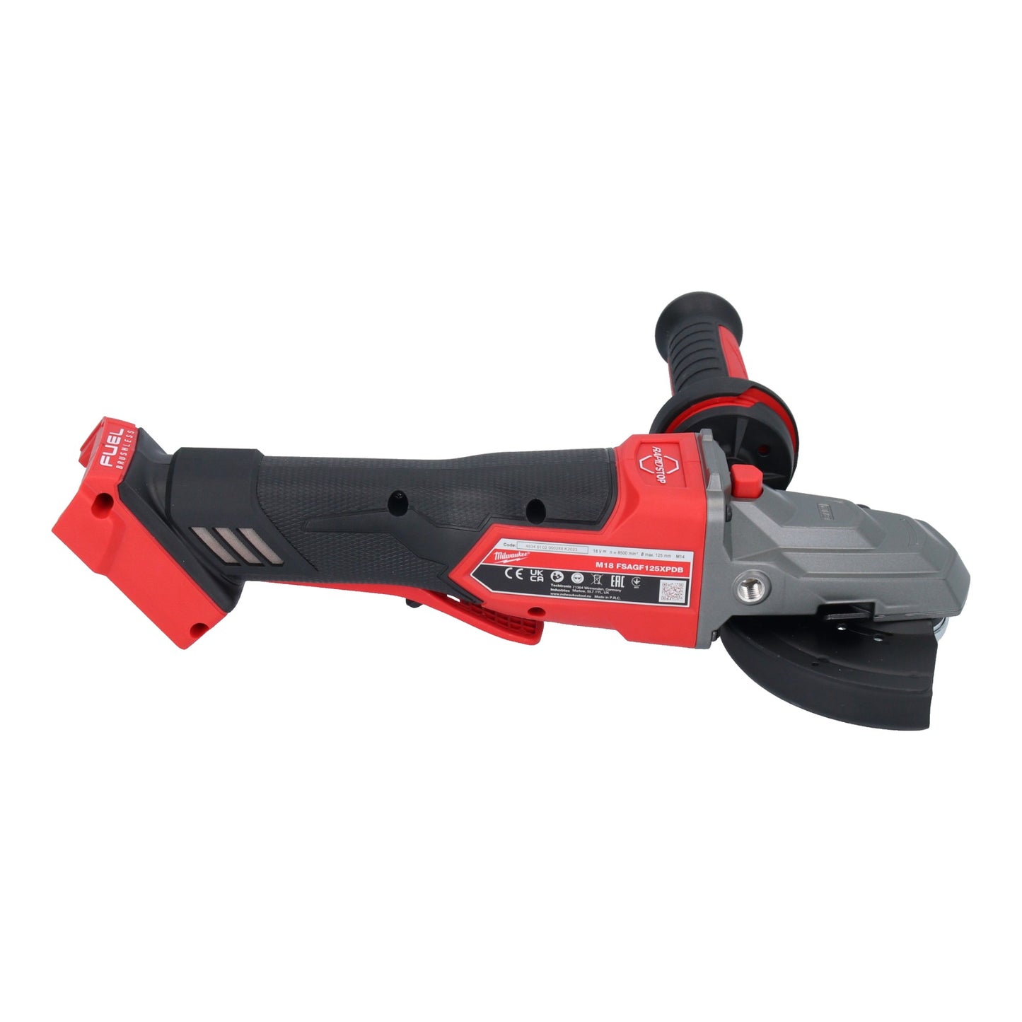 Meuleuse d'angle à tête plate sur batterie Milwaukee M18 FSAGF125XPDB-501X 18 V 125 mm sans balais + 1x batterie 5,0 Ah + boîtier HD - sans chargeur