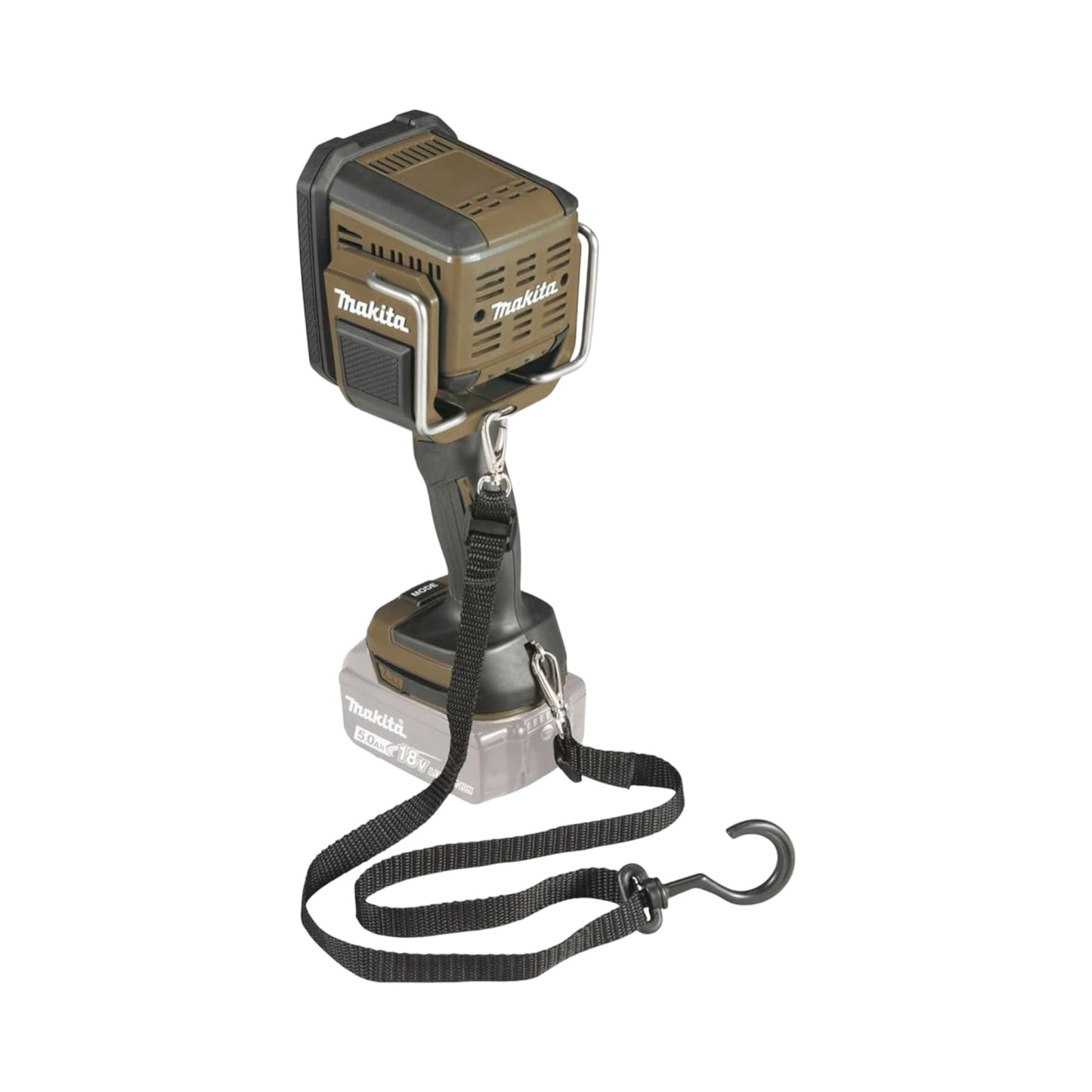 Makita DML 812 O projecteur à main sur batterie 18 V 1250 lm LED vert olive outdoor aventure édition spéciale solo - sans batterie, sans chargeur