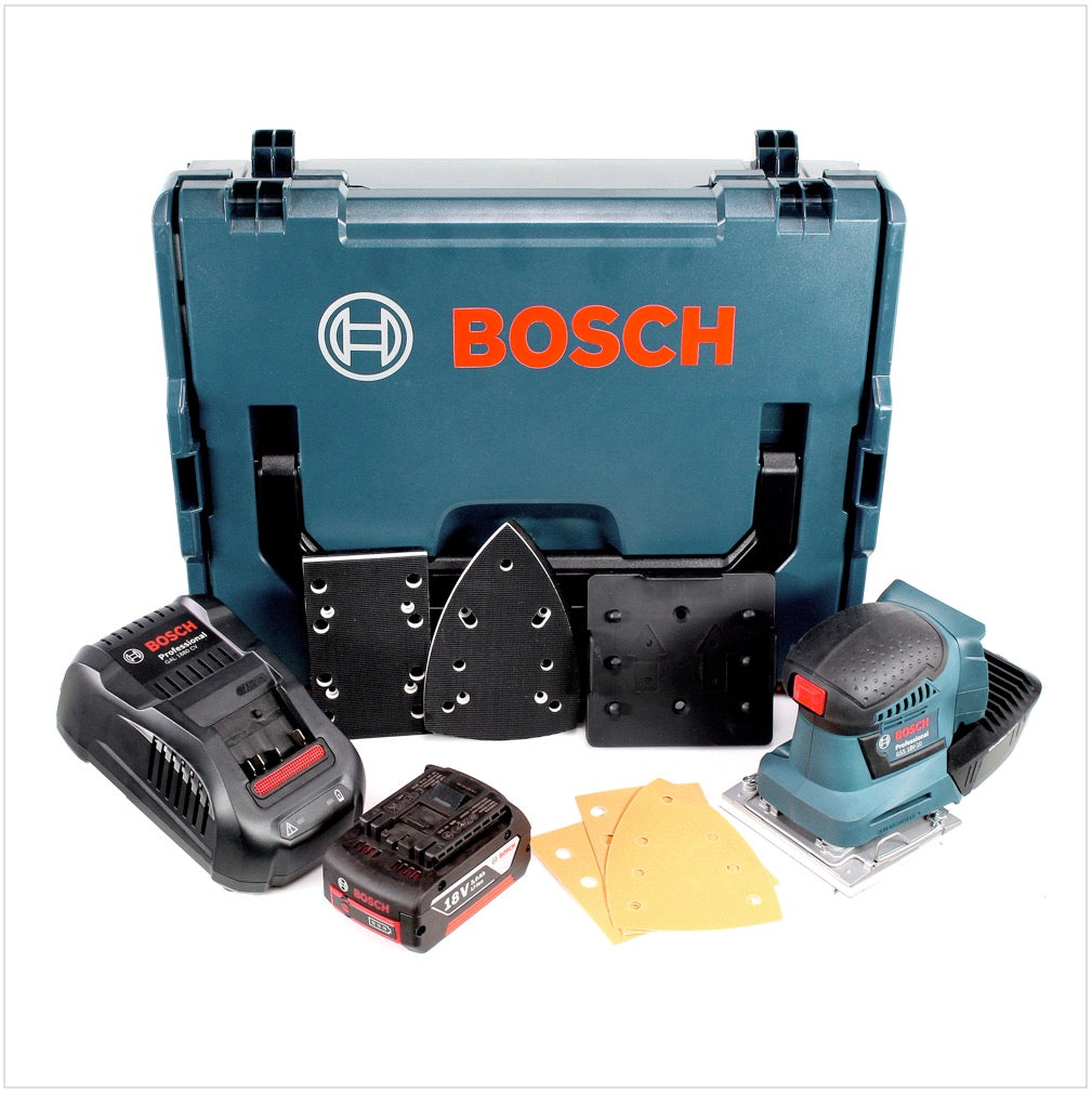 Bosch GSS 18V-10 Akku Schwingschleifer 18V + 1x Akku 3,0Ah + Ladegerät + L-Boxx - Toolbrothers