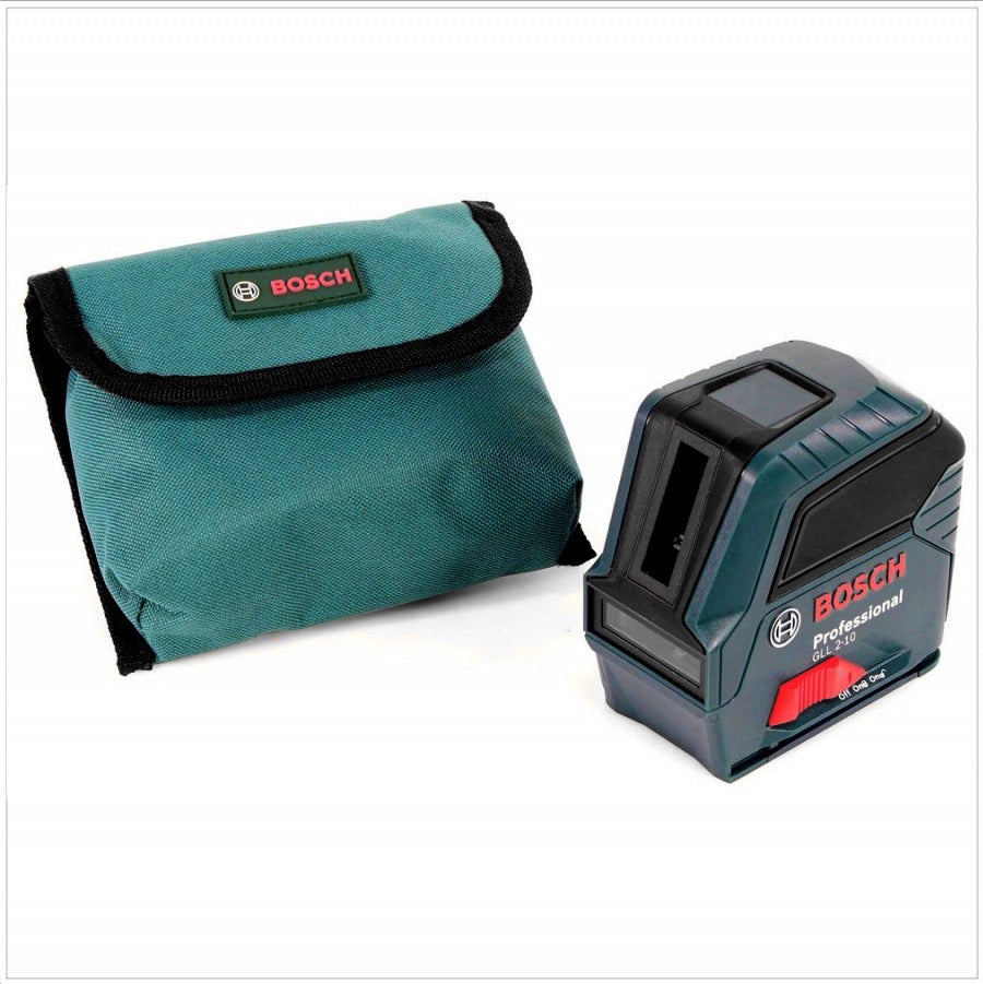 Bosch GLL 2-10 Kreuzlinienlaser Messgerät in Schutztasche 10 Meter Reichweite ( 0601063L00 ) - Toolbrothers