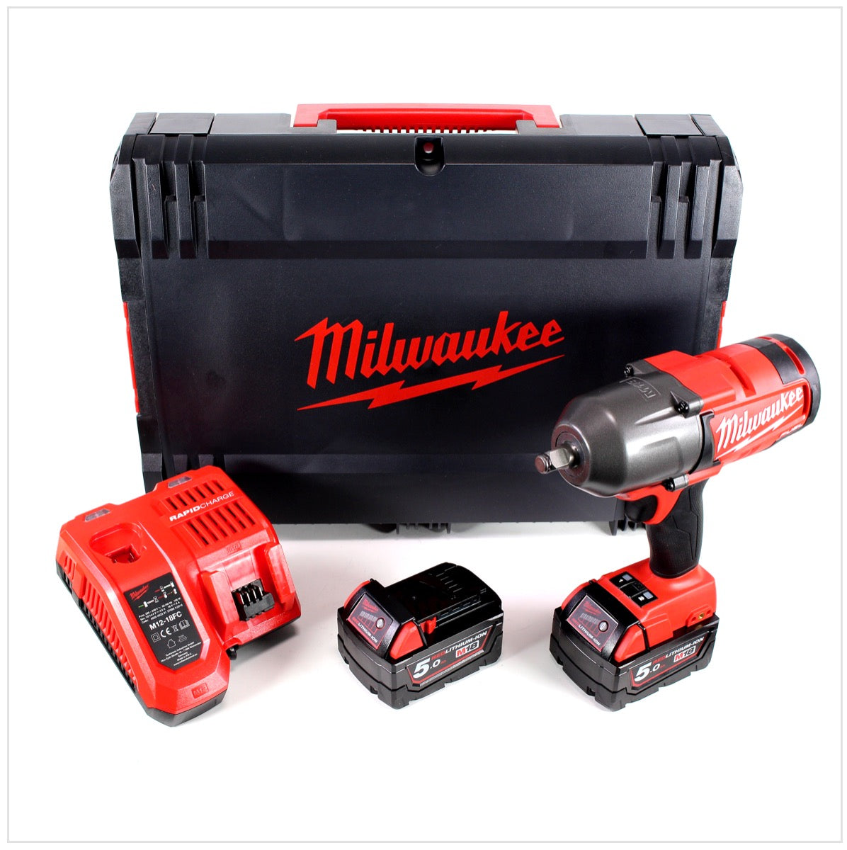 Milwaukee M18 CHIWF12 - 502X Brushless 18V 1/2" Akku Schlagschrauber mit 2x 5 Ah Akku, Ladegerät, Koffer - Toolbrothers