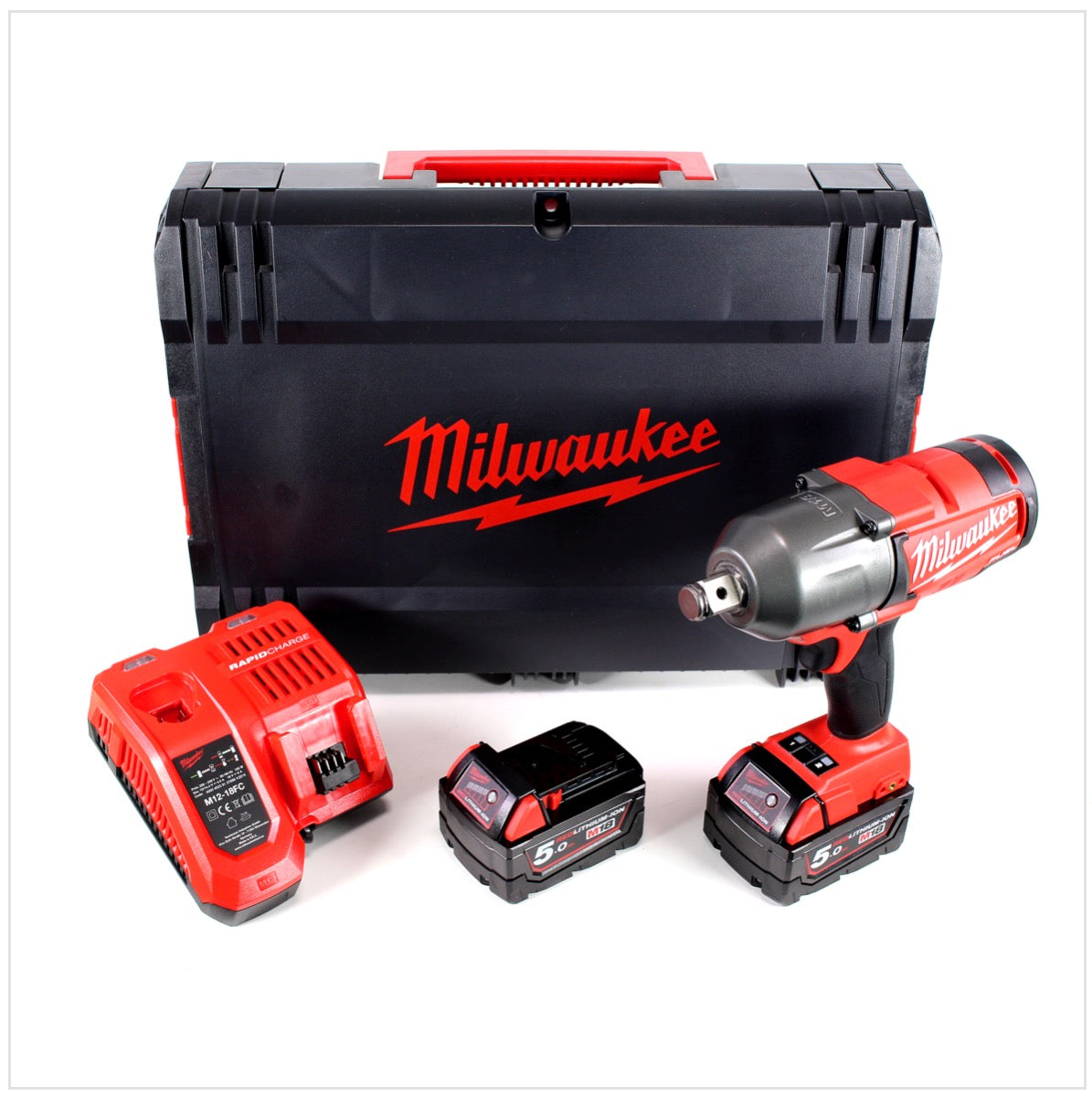 Milwaukee M18 CHIWF34 - 502X Brushless 18V 3/4" Akku Schlagschrauber mit 2x 5 Ah Akku, Ladegerät, Koffer - Toolbrothers