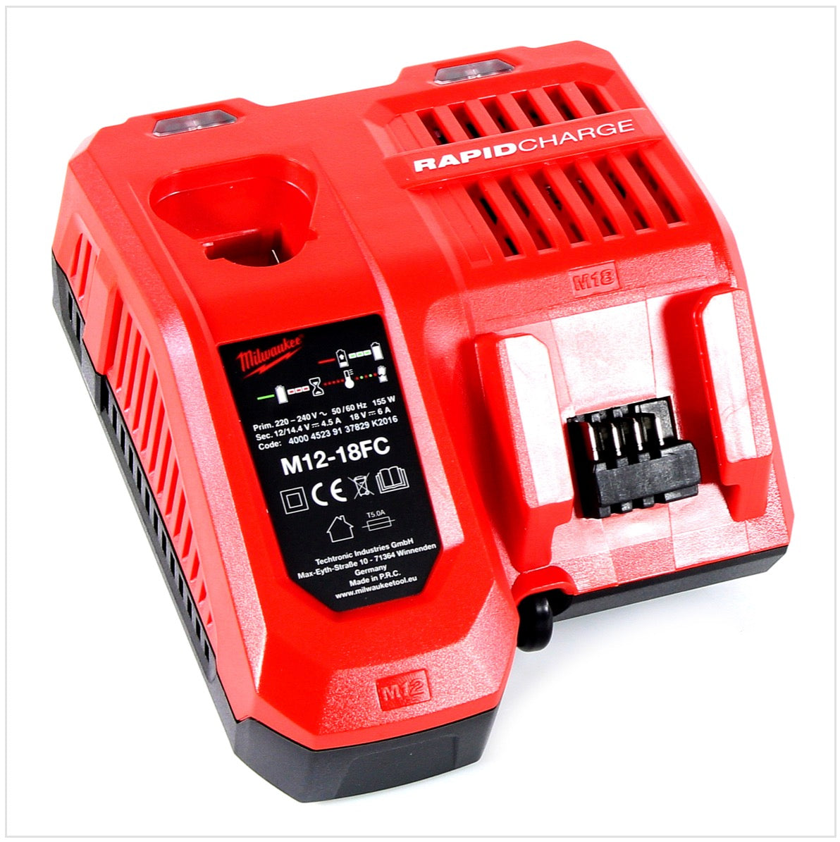 Milwaukee M12-18 FC Schnell Ladegerät Universal für 12, 14 und 18 Volt Li-Ion Akkus ( 4932451079 / 4932451080 ) - Toolbrothers