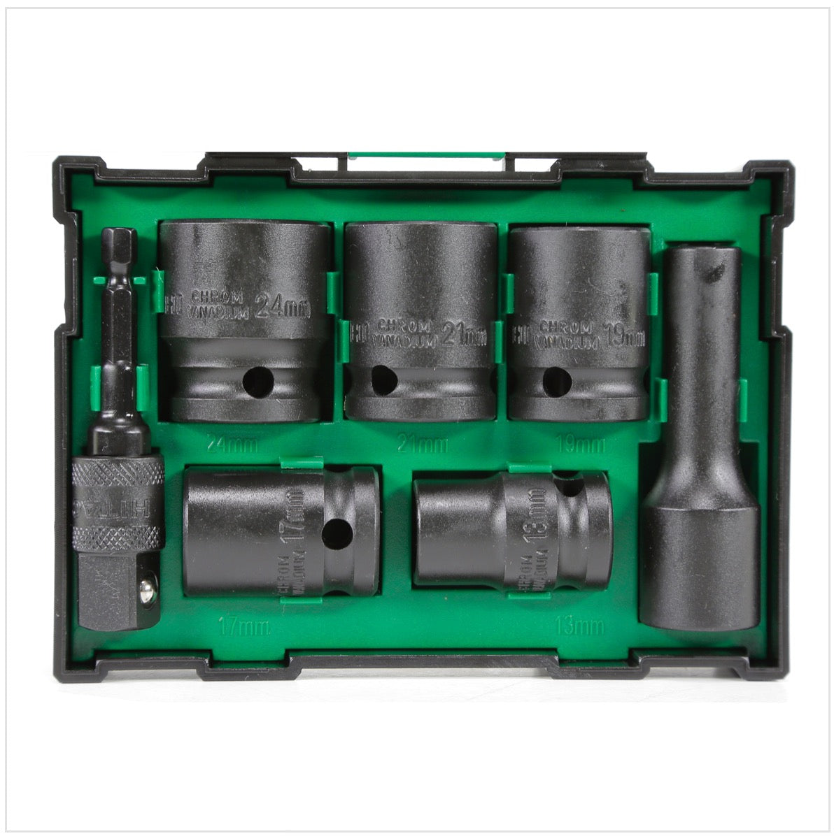 Hitachi Kraftnuss Box Steckschlüsselsatz 7 - teilig 1/2" Vierkant 1/4" Sechskant ( 40030025 ) - Toolbrothers