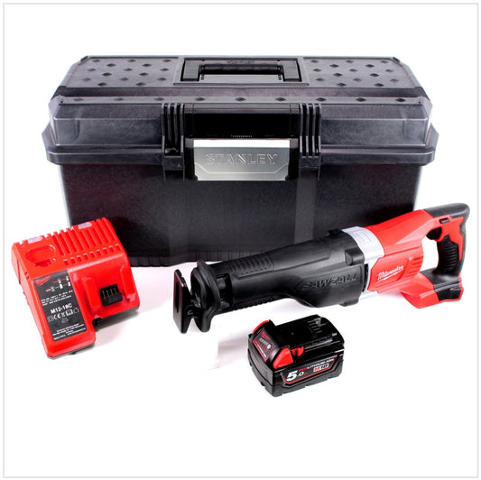 Milwaukee M18 BSX-501 Akku Säbelsäge 18V + 1x Akku 5,0Ah + Ladegerät + Koffer - Toolbrothers