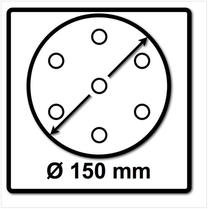 Bosch SIA Scheibe Keramik Schleifnetz 7500 150 mm Körnung P80 50 Stück ( F03E00688Y ) - Toolbrothers